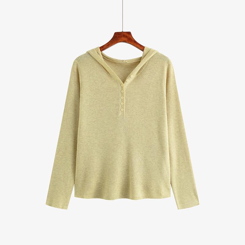 Plus Size Women's Hooded Pullover Casual Autumn All In One Loose Knit Sweater