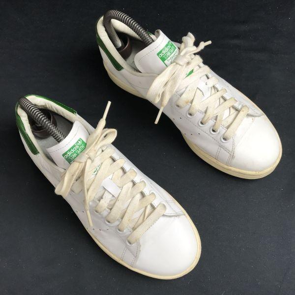 adidas Stan Smith Leather Sneakers 24 US6 White Green Low cut(USED)