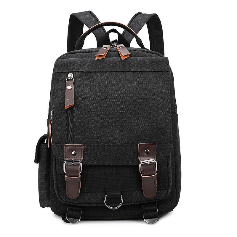 Retro Canvas Casual Plus Large Backpack Student Computer Backpack Business Zipper Strap Travel Cycling Bag