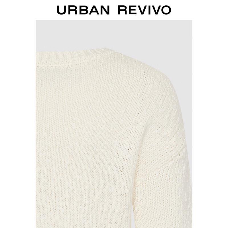 UR Women's Short Round Neck Long Sleeve Knit Sweater