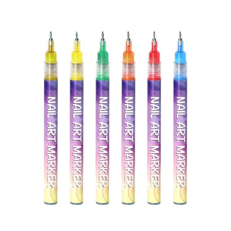 12Pack Salon Nail Brushes Pen PP Material Anti Fade Inks for Detailed Floral Nail Patterns