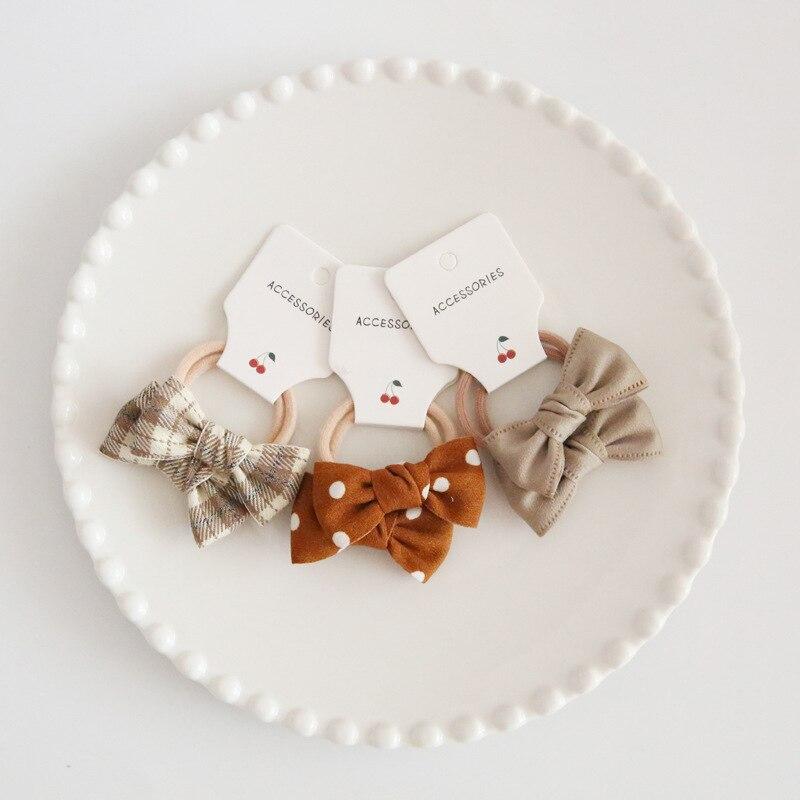 Retro-Haarband-Set für Kleinkinder und Mädchen mit Schleife, elastisches Haarseil, 6-teilig, europäischer Stil, hübscher und süßer Prinzessinnen-Haarschmuck