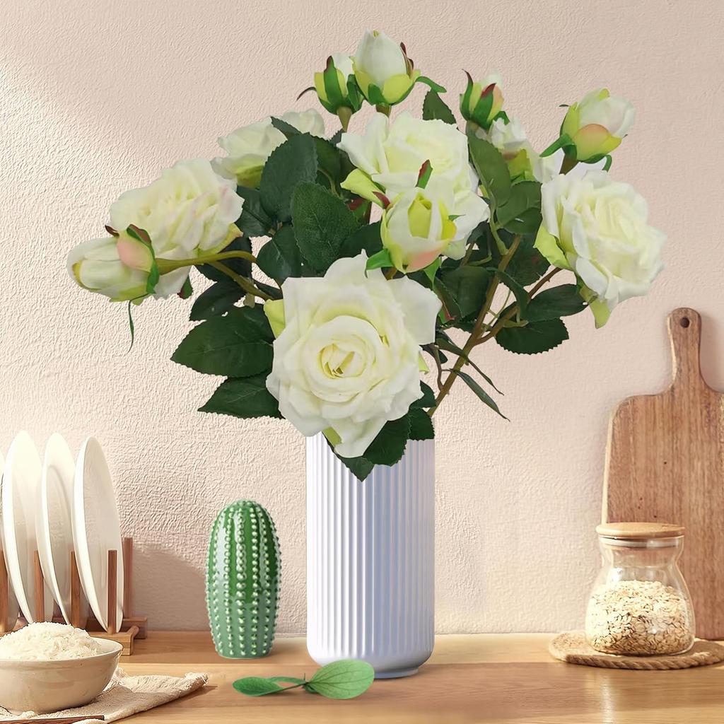 Artificial Flowers Big Silk Roses Beautiful Branch Vases for Home Wedding Decoration Valentine's Day Fake Plants Festival Decor