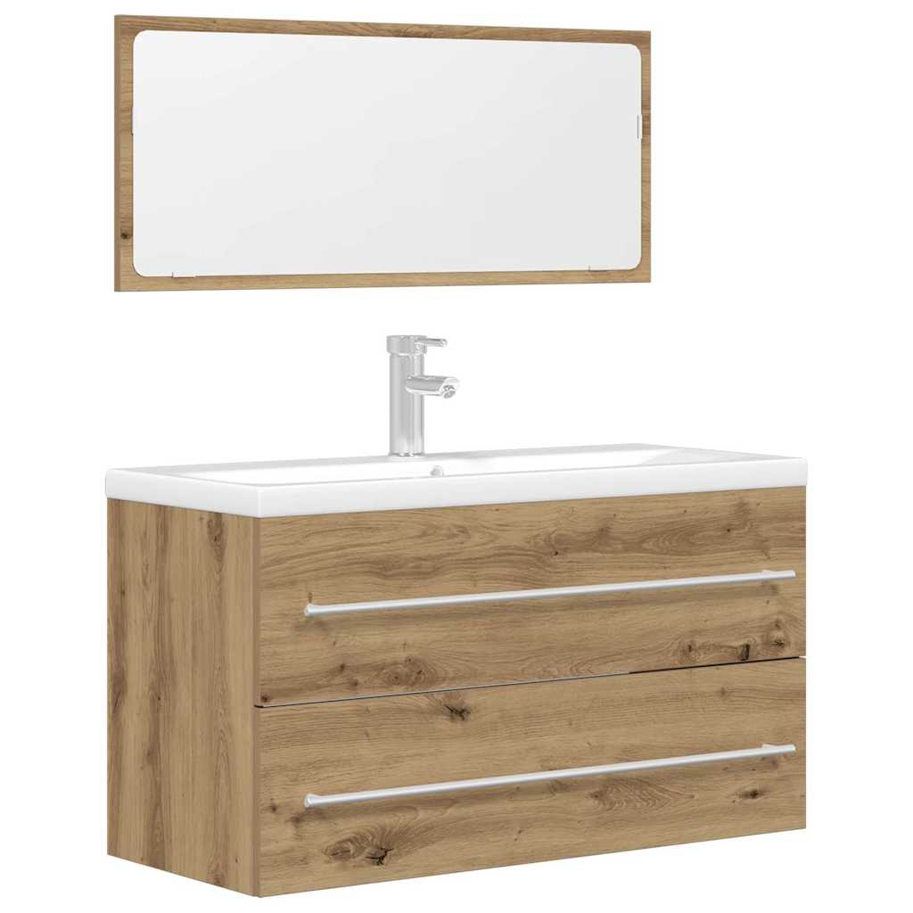 Vidaxl Set di Mobili da Bagno a 2 Pezzi, Rovere Artisan