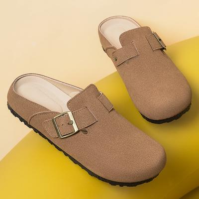 Unisex Shoes Spring Vintage Boken Shoes Casual Lazy Shoes Baotou Half Slippers Flat Birken Slippers