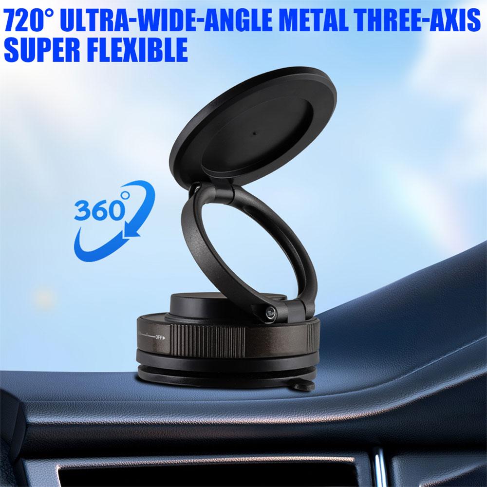 1PCS ABS 360 Adjustable Vacuum Magnetic Phones Holder Valve Cap For Ford Focus 2 MK5 Fiesta MK7 Mondeo MK4 Fusion ShelbyMustang ARW1