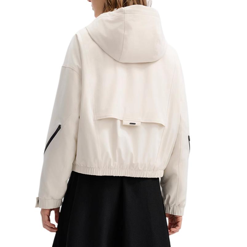 Fila White Series Casual Comfortable Warm Loose Cotton Jacket Women Jackets Steam-White F11W513901F-IV