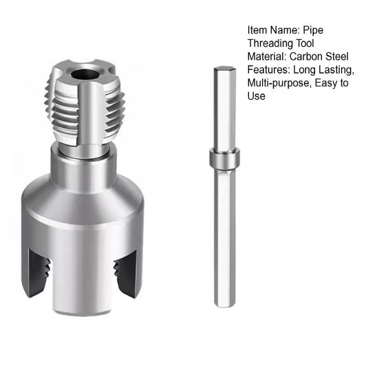 Instrument de tăiat filete pentru țevi metalice pentru țevi PVC cu design dublu funcțional și capete de filetare