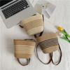 Summer Straw Tote Bags Casual Vacation Beach Crossbody Bag Large Capacity Handmade Women's Bucket Bag