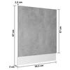 VidaXL Dishwasher Panel "Lyon" Concrete Grey 59.5 X 3 X 67 Cm Engineered Wood 802566