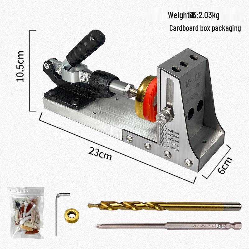 Woodworking Pocket Hole Jig: Angled Hole Drilling Locator by Wo Yifang