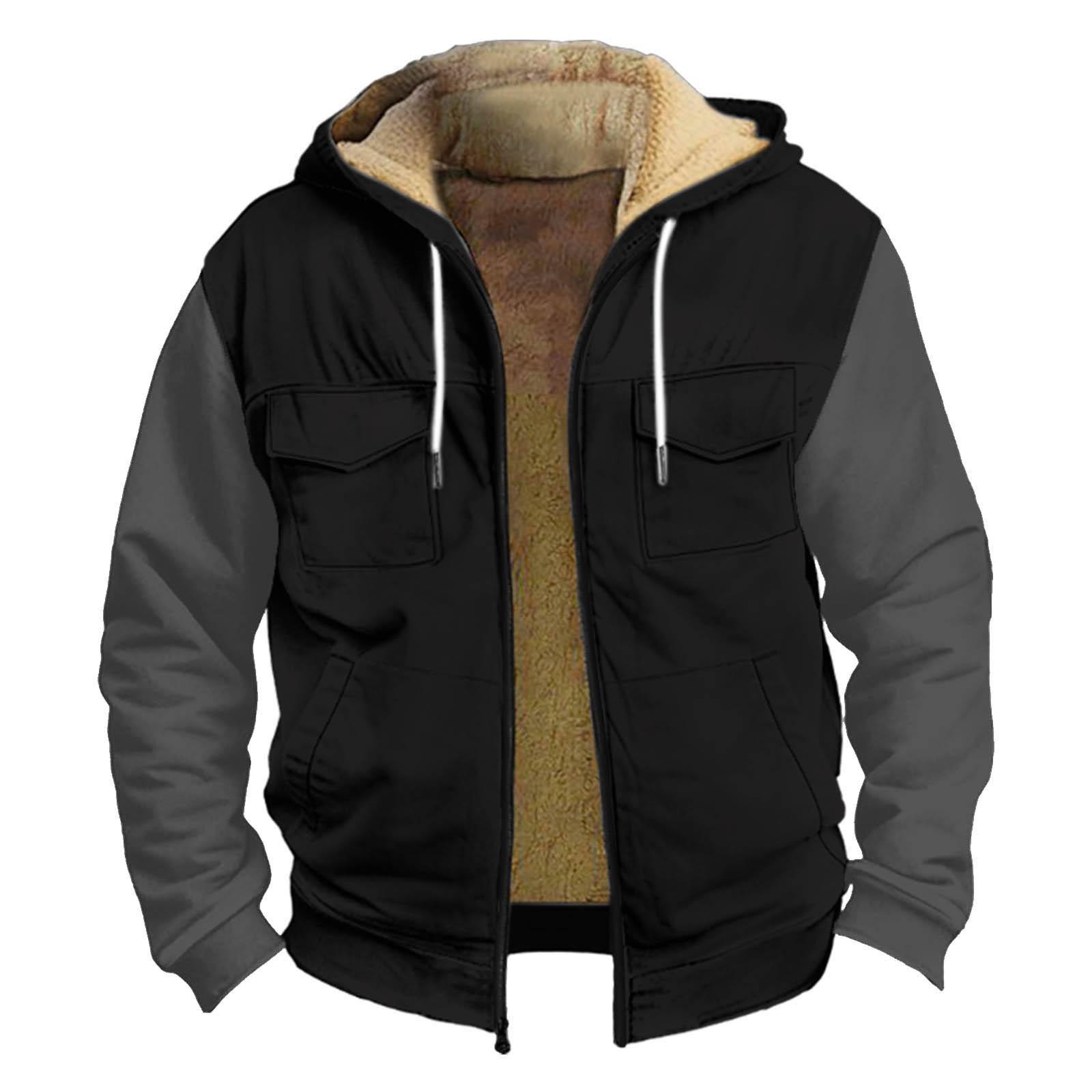 

Чоловічий бавовняний піджак із подвійною кишенею на потовщених ґудзиках і кишенями M чорний