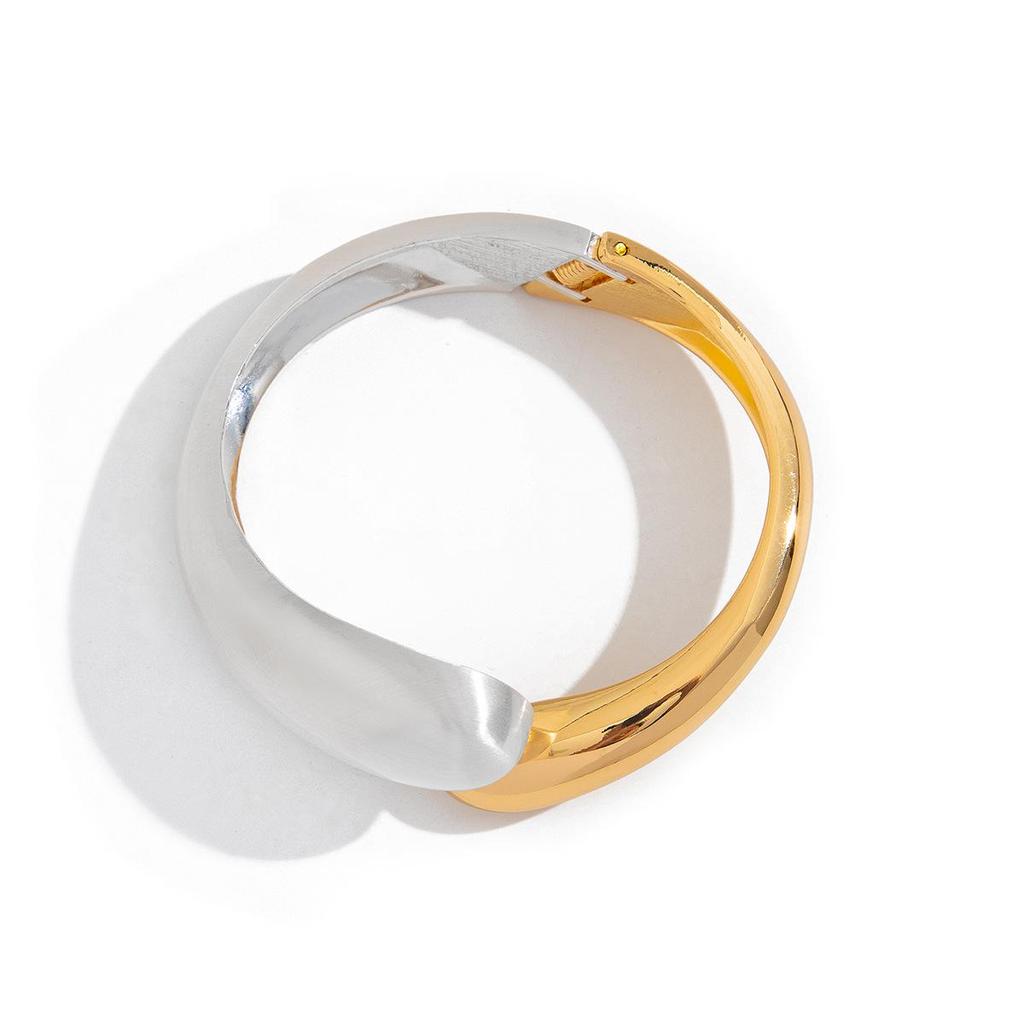 European-American Style Irregular Water Drop Metal Bracelet Set