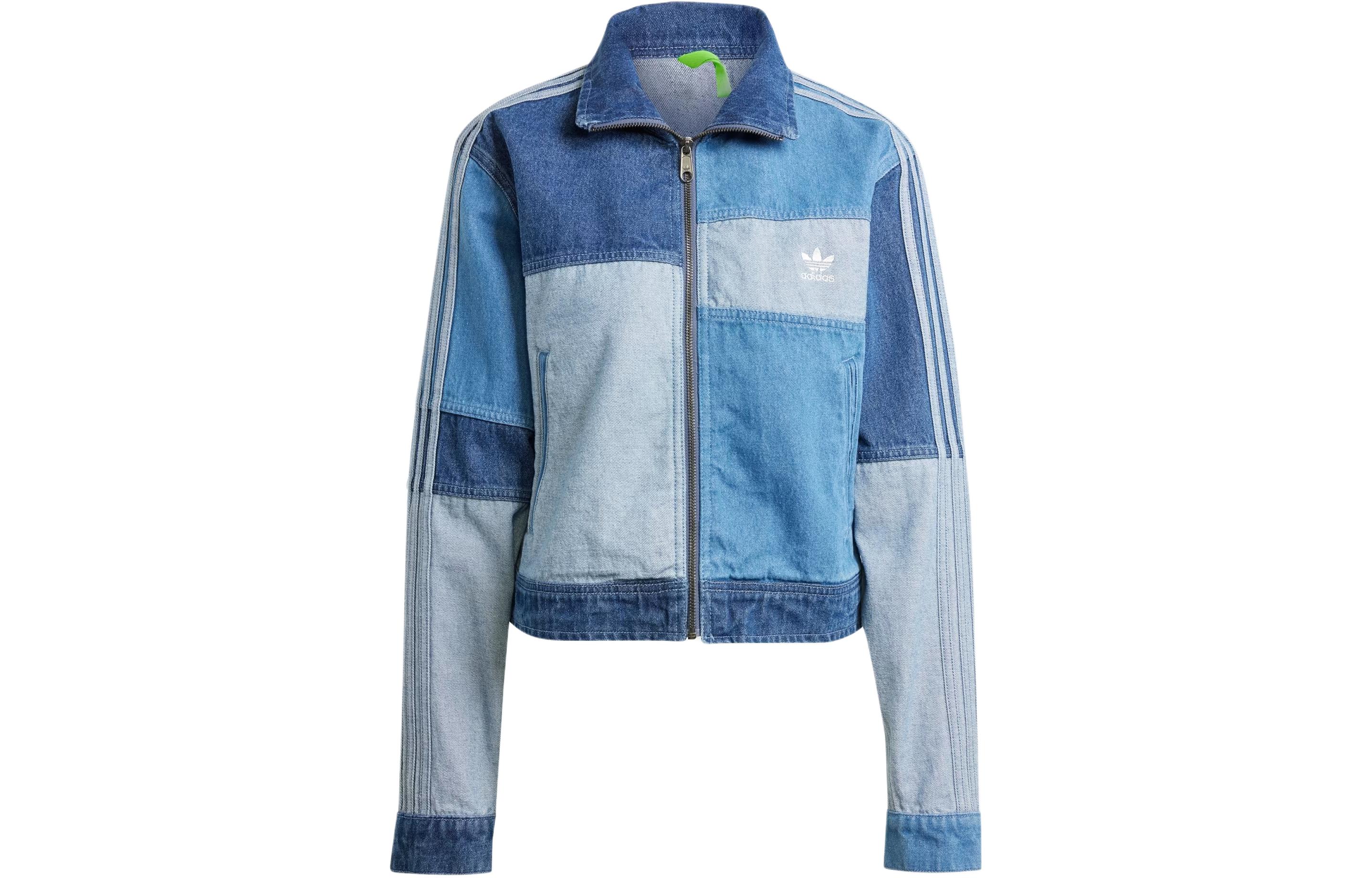 Adidas Originals Ксения Шнайдер Джинсовый пэчворк спортивная кофта IU2464 XL