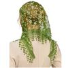 Seethrough Lace Flower Head Scarf Triangle Headwrap Bandanas for Women Daily and Casual Wear Music Festival Headpiece