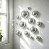 5Pcs Metallic Mirror Disco Ball Wall Art Semicircle Reflective Ball Ornament  Wedding Decoration