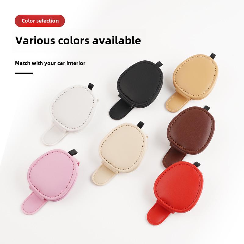 Ochelari de soare auto multifuncționali din piele, cu vizieră solară și suport pentru bancnote