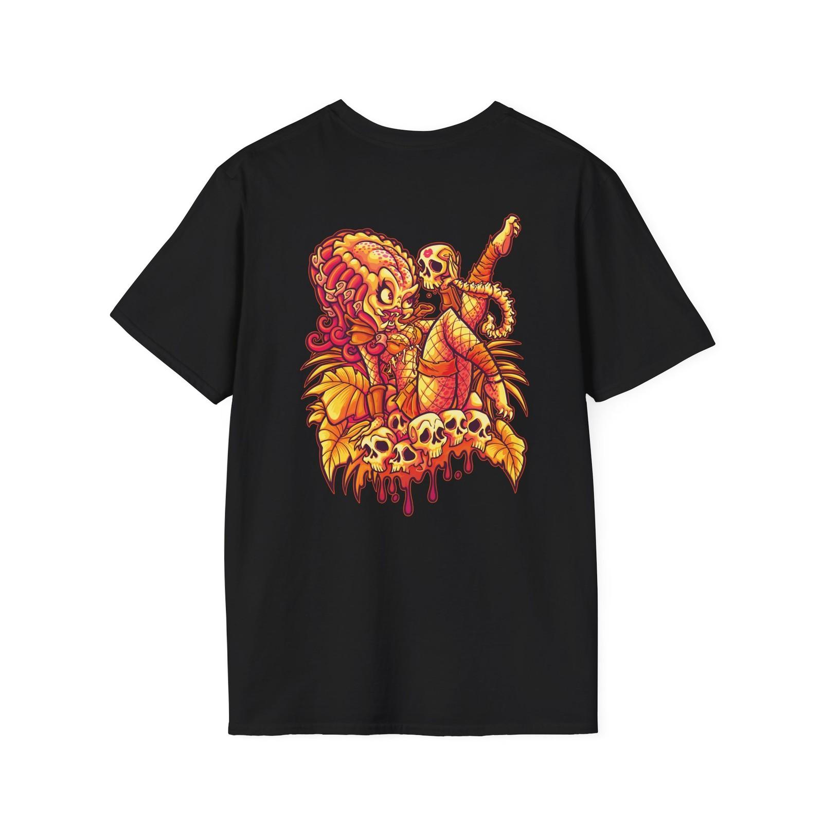 Vibrant Graphic T-Shirt for Halloween, Unisex Softstyle Tee, Skull Design, [...] S