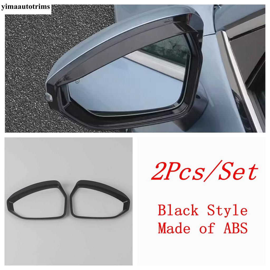 Car Rearview Mirror Rain Eyebrow Decoration Cover Trim For Geely Zeekr 001 - Chrome Black Accessories Exterior Styling