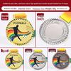 Custom Alloy Honor Medals: Gold, Silver, Bronze for Football Competitions