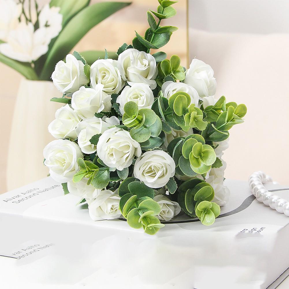 10 Heads Artificial Flowers Wedding Bouquet Home Decoration Artificial Roses