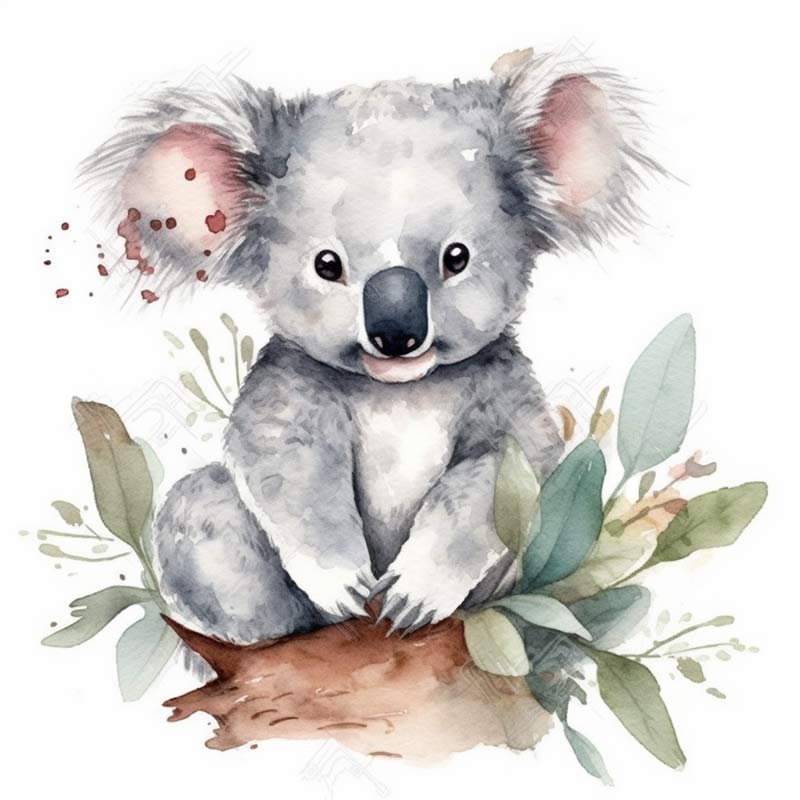 Cute Koala Animal Wall Sticker Baby Kids Room Decoration Mural Self-adhesive Bedroom Home Wallpaper Nursery Decor Transparent Decals M446