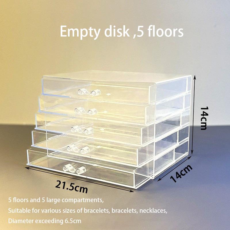 Drawer Jewelry Box Storage for Women Plastic Jewelry Boxes Organizer Ring Necklace Bracelet Earrings Transparent Display Stand
