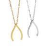 Minimalistische Gabelbein-Anhänger-Halskette Einfacher Glücksbringer Schmuck
