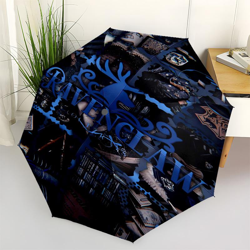 1pc Ravenclaw Knowledge and Wisdom Umbrella with Plastic Handle,Cartoon Pattern,Suitable for All Seasons Multi-functional Umbrella338