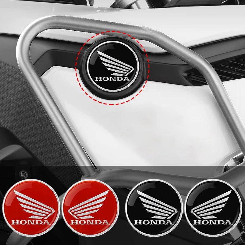 Pair 3D Motorcycle Modified Car Sticker Metal Aluminum Round Decal Motorcycle Stickers For Honda CRF CB CR XR CRM CBR