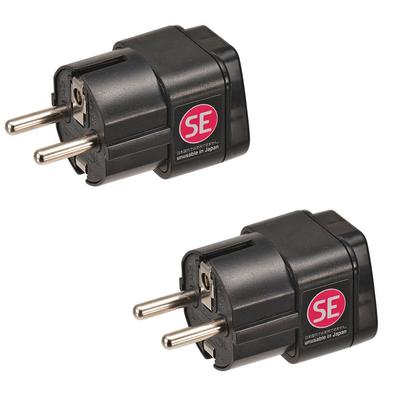 Conversion Plug for Overseas Economical Set of 2 Electronic Plugs Type SE Travel, (SE + Type) RW-PS03