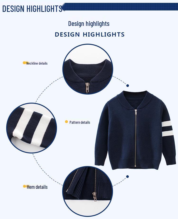 27kids Spring 2024 Korean Style Children's Sweater Jacket