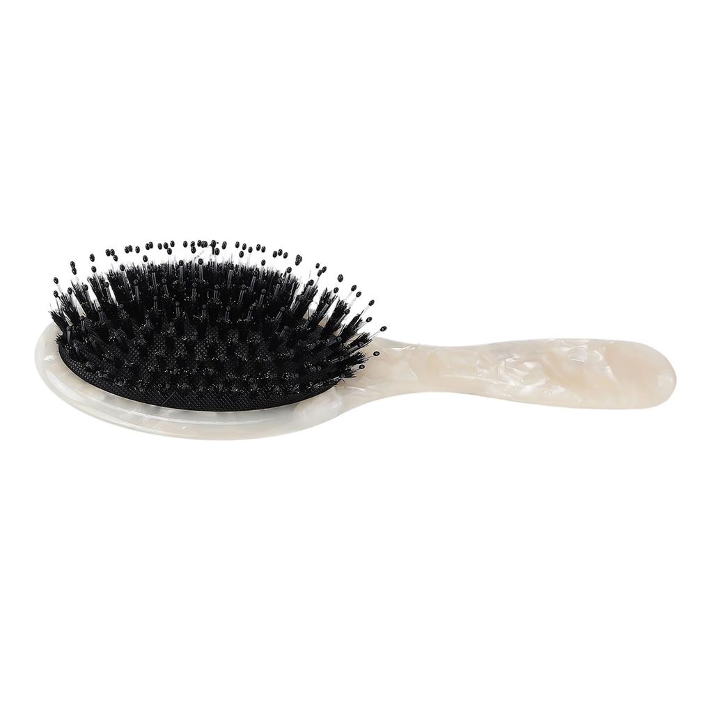 Boar Bristle Brush Dry Wet Use Enhance Shine Nylon Bristles Detangling Hair Brush for Thick Extensions Wigs Curly Hair