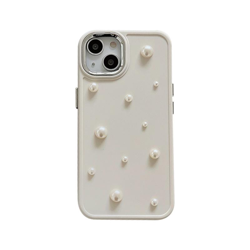 For IPhone17promax Silicone Phone Case for Apple 14 Pearl 13 Light Luxury Ins Style Solid Color 15 Soft Case