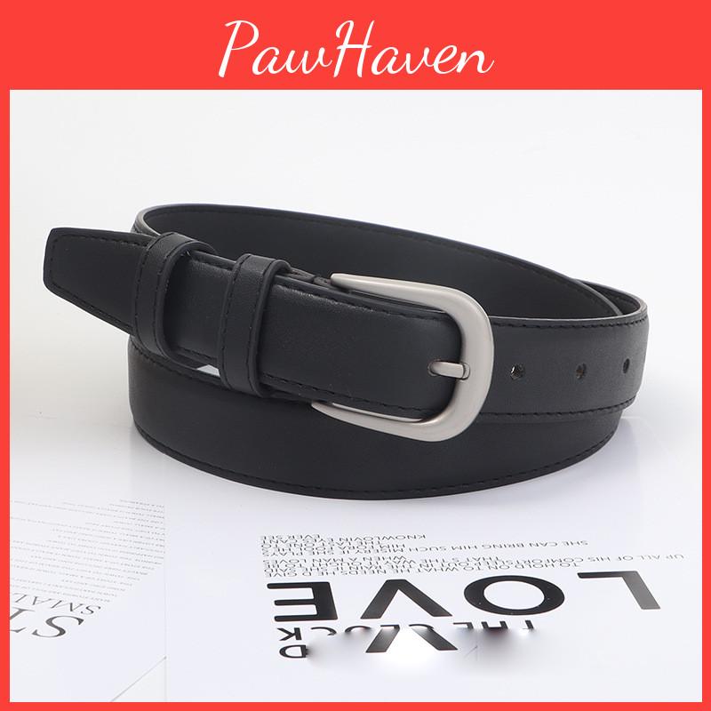 Slim Womens Belt Black Minimalist Accessory Vintage Versatile 105cm Fashion