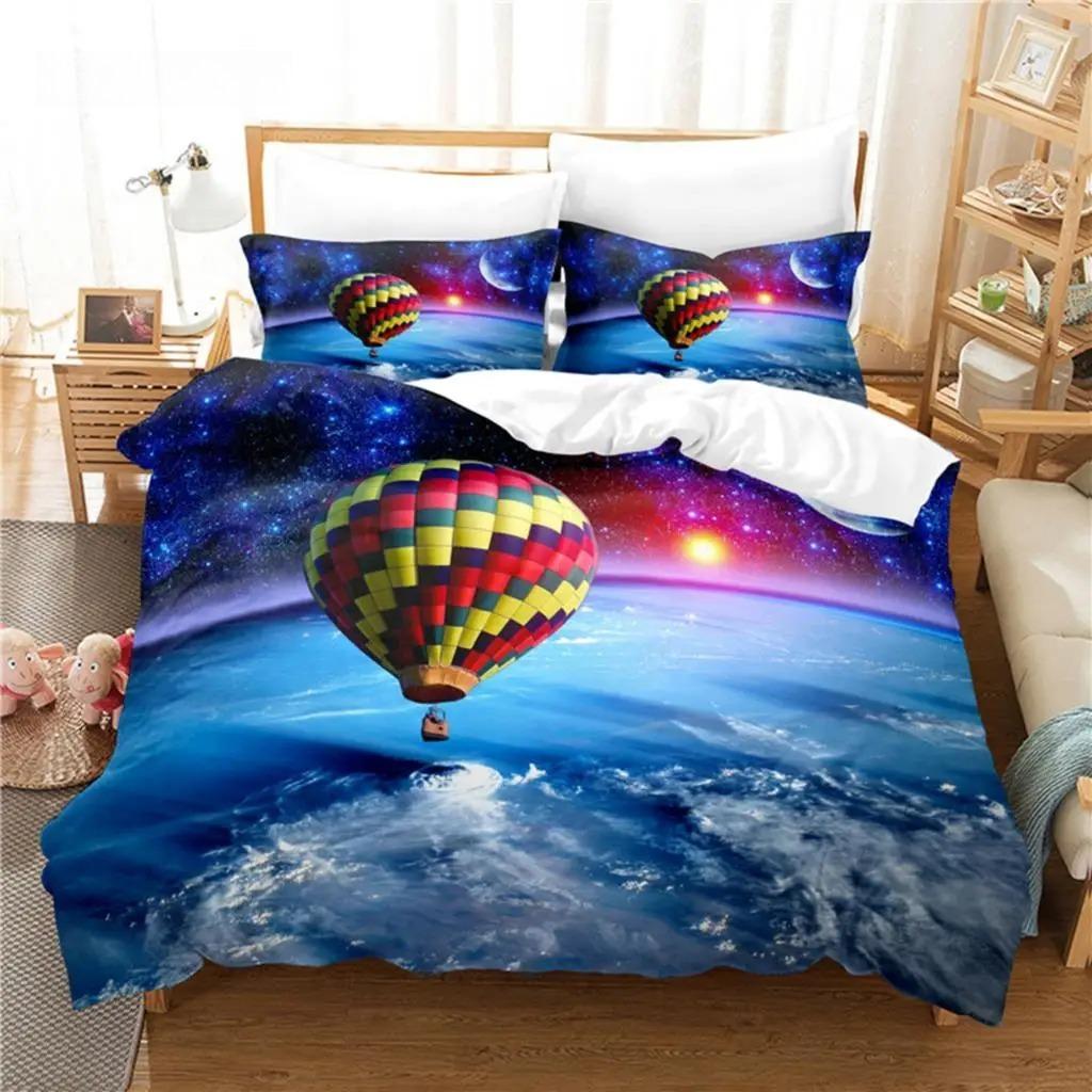 Hot Air Balloon Bedding Set Duvet Cover Set 3d Bedding Digital Printing Bed Linen Queen Size Bedding Set Fashion Design