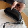 Vegetable-Tanned Leather Kisslock Mini Coin Purse - Versatile Neck-Hanging Dumpling-Shaped Wallet