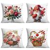 New Valentine's Day Pillow Cover Rose Elf Red Love Living Room Sofa Pillow Cover