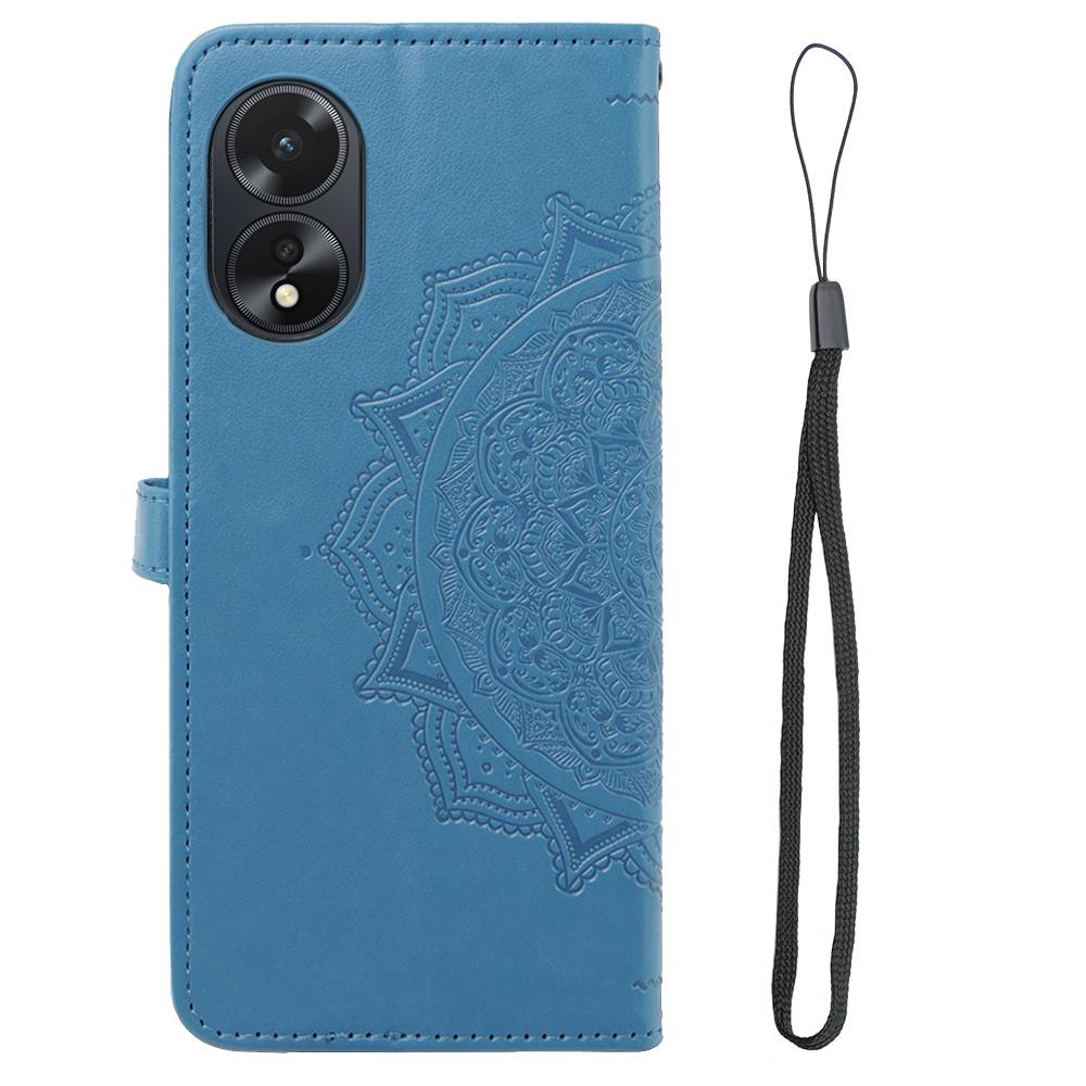 Flip case for Oppo A58 4G, Mandala, blue