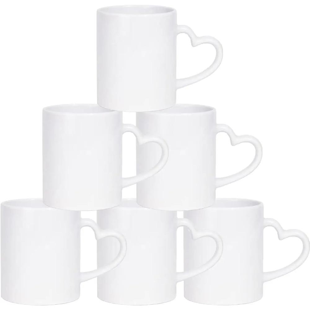 

Белая кружка на 11 унций, легкие яркие фарфоровые чайные чашки с ручкой, элегантные и керамические кофейные чашки для чая, горячего какао, молока