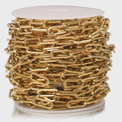Catena Piatta in Acciaio Inossidabile Larga 7mm per Gioielli Fai da Te Collana/Bracciale