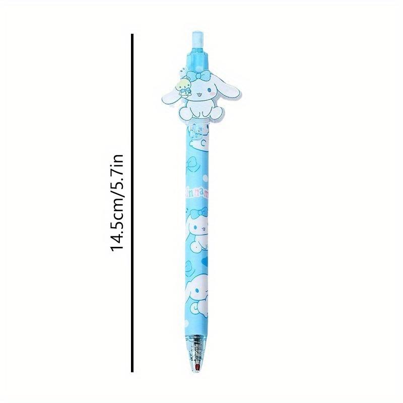 48pcs 0.5mm Sanrio Cinnamoroll HelloKitty my melody Kuromi acrylic patch press pen cartoon high-value neutral pen press signature pen black Back to