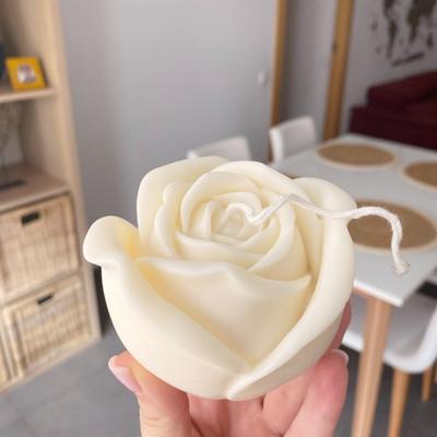 3D Large Rose Candle Silicone Mold Valentine's Day Rose Cake Chocolate Silicone Mold Home Decoration Resin Plaster Mold