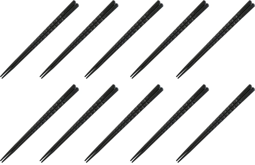 

Fukui Craft SPS Made in Dishwasher Tortoise Shell Made in Japan Chopsticks, Resin, Japan, Safe, Pattern, Black, 24.0cm, (10 pairs) чорний