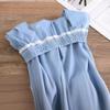 Girls' Pants Summer Thin Flared Pants Elastic Split Jeans