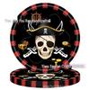 Children's Pirate Party Set: Red & Black Skull Plates, Tablecloth, Napkins