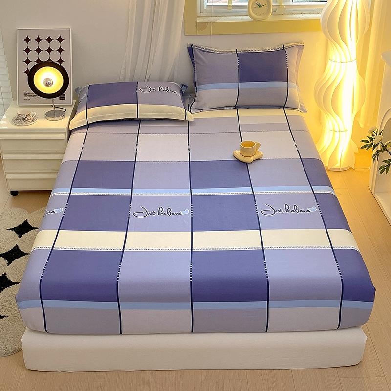 Reine Baumwolle Einzel- und Doppelbett Tasche Matratzenschoner Reine Baumwolle Spannbettlaken Staubdichter Bettschutz