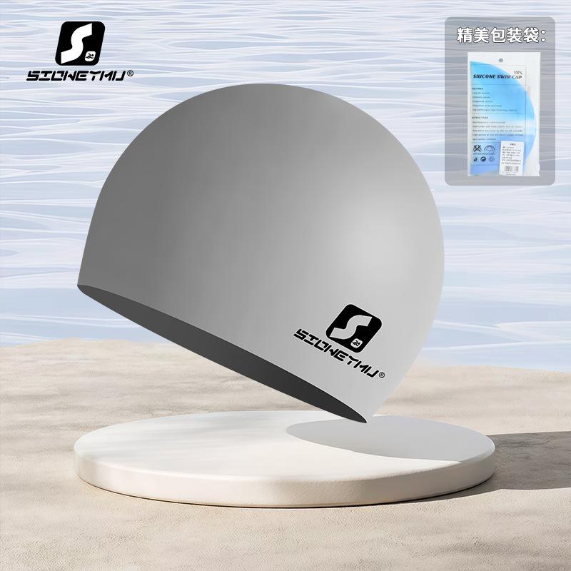 Adult Silicone Swim Caps Men And Women Solid Color High Quality Swimming Cap For Women Swimming Pool Accessories