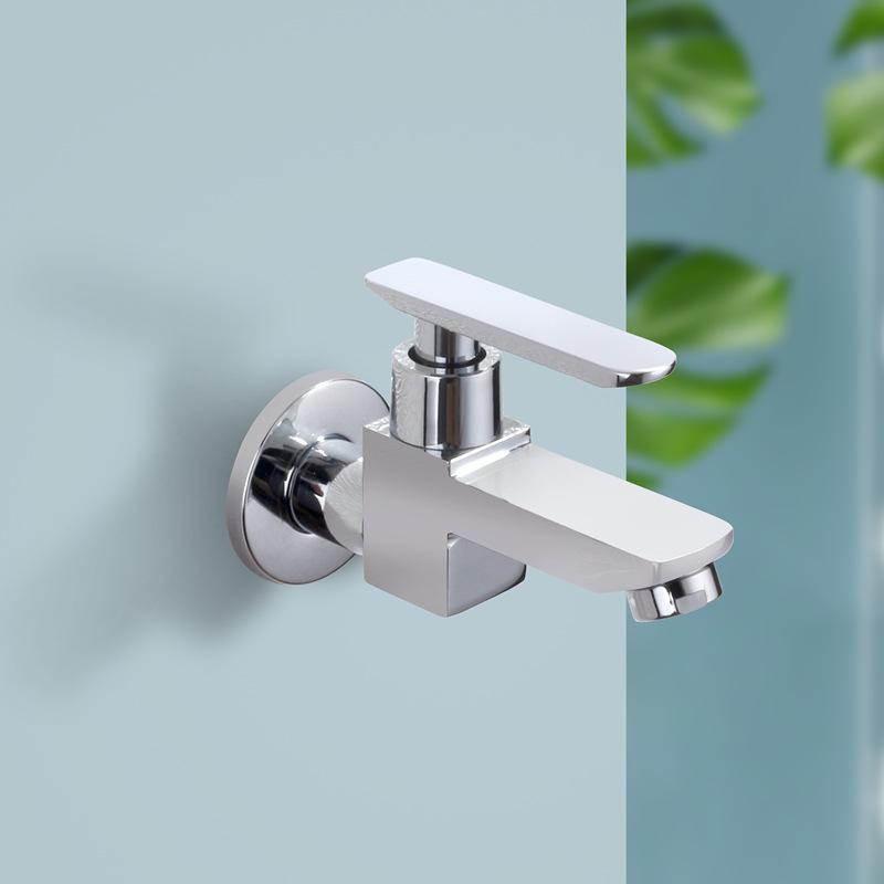 1pcs Quick Open Mop Pool Faucet Single Hole Bathroom Bathroom Balcony Household Single Cold Water Faucet Wall-Mounted All Copper