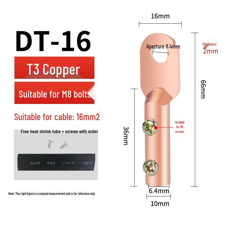 Pressure-Free DT/DL/DTL Copper-Aluminum Wire Lugs Screw Terminal Blocks Cable Connectors